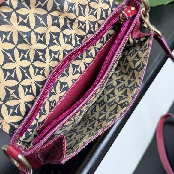 Sigrid Olsen genuine leather shoulder purse berry red handbag purse - Picture 8 of 12